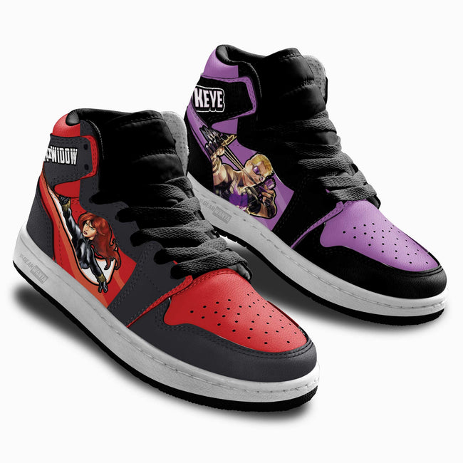 Hawkeye vs Black Widow Kid Sneakers Custom For Kids 2 - PerfectIvy