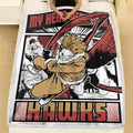 Hawks Keigo Takami Blanket Fleece Custom My Hero Academia Anime Bedding 3 - PerfectIvy