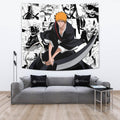 Ichigo Kurosaki Tapestry Custom Bleach Anime Manga Room Wall Decor 2 - PerfectIvy