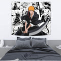 Ichigo Kurosaki Tapestry Custom Bleach Anime Manga Room Wall Decor 3 - PerfectIvy