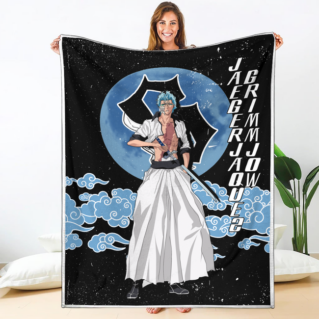 Jaegerjaquez Grimmjow Blanket Moon Style Custom Bleach Anime Bedding 1 - PerfectIvy
