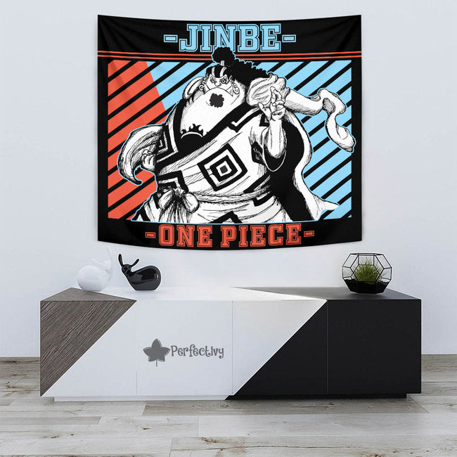 Jinbe Tapestry Custom One Piece Anime Room Wall Decor 3 - PerfectIvy