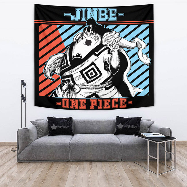 Jinbe Tapestry Custom One Piece Anime Room Wall Decor 4 - PerfectIvy