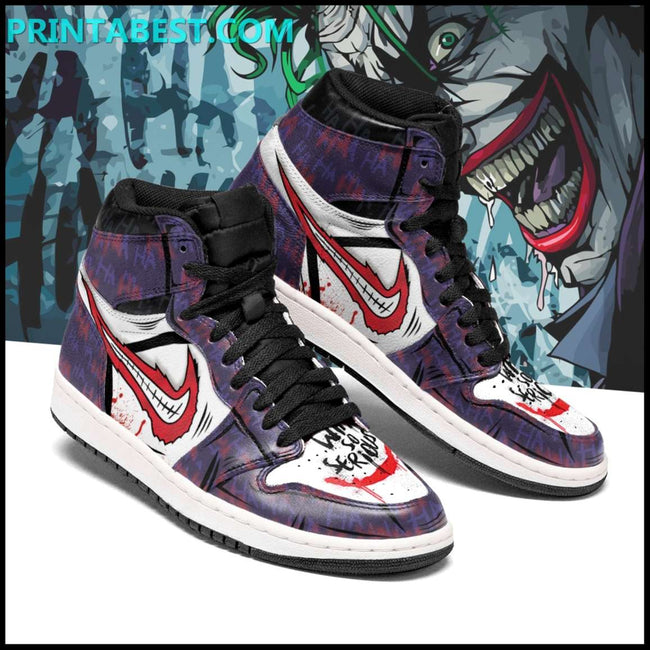 Joker Why So Serious Custom JD Sneakers Custom Shoes 2 - PerfectIvy