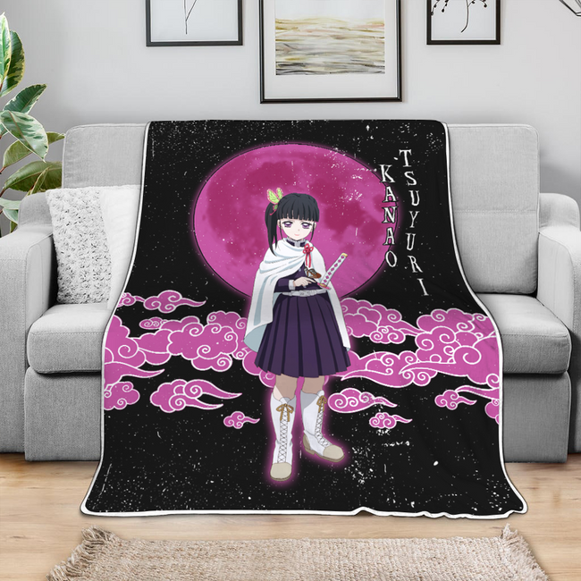 Kanao Tsuyuri Blanket Custom Moon Style Demon Slayer Anime Bedding 4 - PerfectIvy