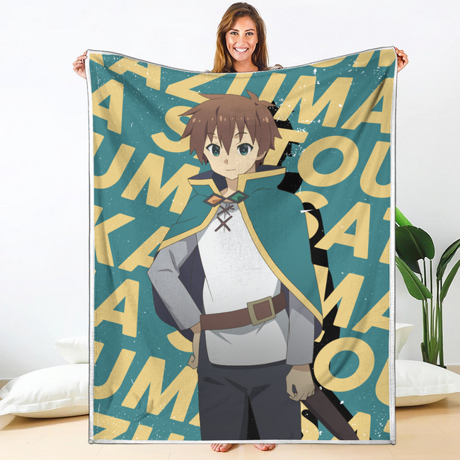 Kazuma Satou Blanket Custom KonoSuba Anime Bedding 1 - PerfectIvy