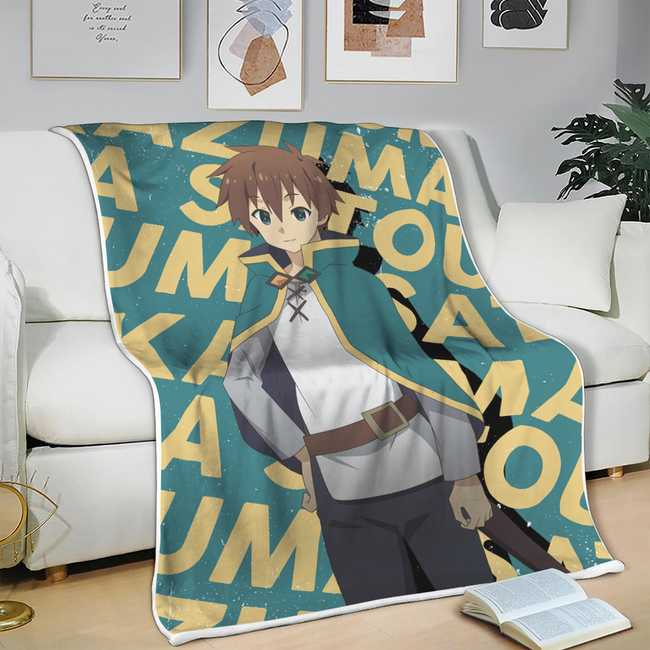 Kazuma Satou Blanket Custom KonoSuba Anime Bedding 3 - PerfectIvy