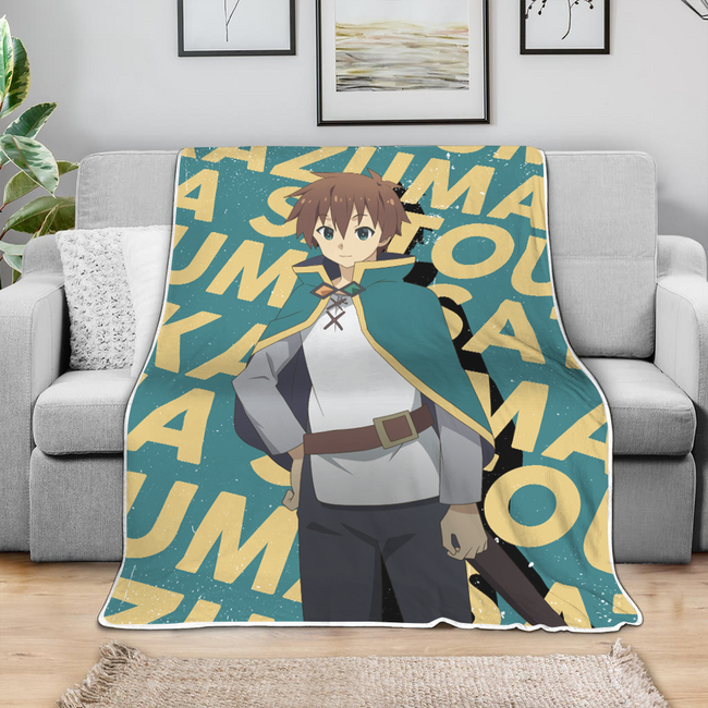 Kazuma Satou Blanket Custom KonoSuba Anime Bedding 4 - PerfectIvy