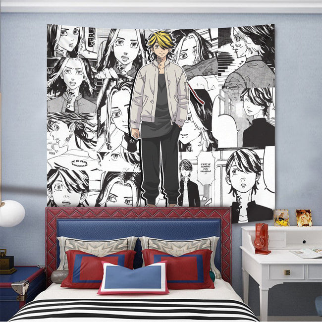Kazutora Hanemiya Tapestry Custom Tokyo Revengers Manga Anime Room Decor 2 - PerfectIvy
