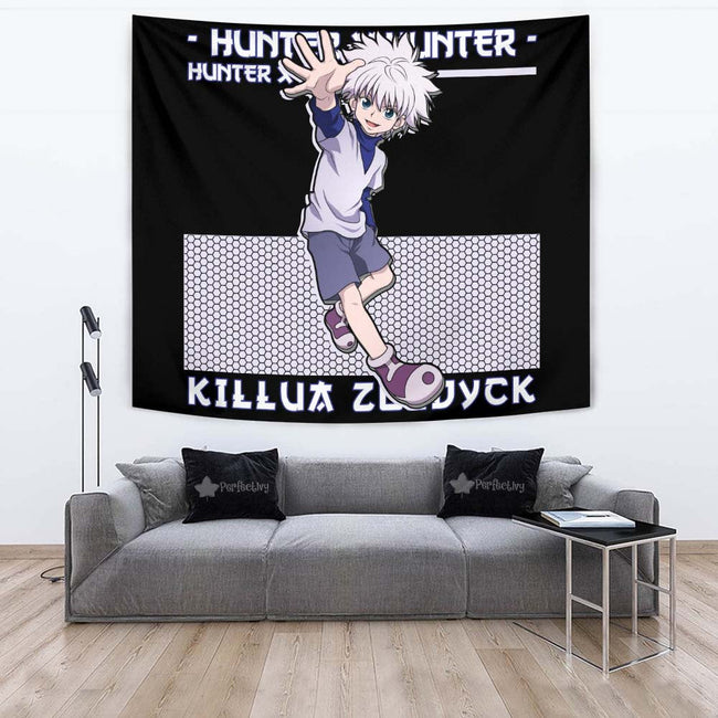 Killua Zoldyck Tapestry Custom Hunter x Hunter Anime Home Decor 2 - PerfectIvy