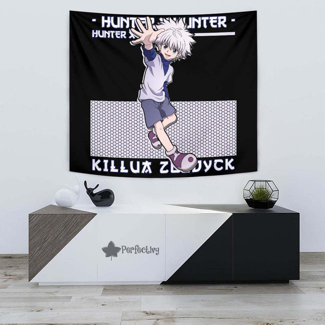 Killua Zoldyck Tapestry Custom Hunter x Hunter Anime Home Decor 3 - PerfectIvy