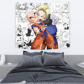 Krillin x Android 18 Tapestry Custom Dragon Ball Anime Room Decor 4 - PerfectIvy
