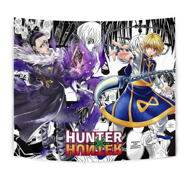 Kurapika And Chrollo Lucilfer Tapestry Custom Hunter x Hunter Anime Mix Manga Home Wall Decor For Bedroom Living Room 1 - PerfectIvy