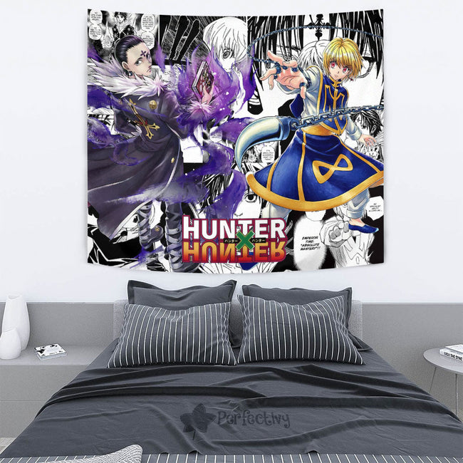 Kurapika And Chrollo Lucilfer Tapestry Custom Hunter x Hunter Anime Mix Manga Home Wall Decor For Bedroom Living Room 2 - PerfectIvy