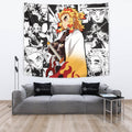 Kyojuro Rengoku Tapestry Custom Demon Slayer Anime Manga Room Decor 2 - PerfectIvy