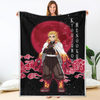 Kyoujurou Rengoku Blanket Custom Moon Style Demon Slayer Anime Bedding 1 - PerfectIvy