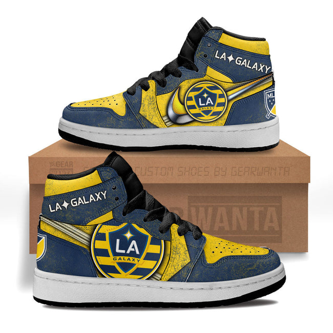 LA Galaxy Kid JD Sneakers Custom Shoes For Kids 1 - PerfectIvy