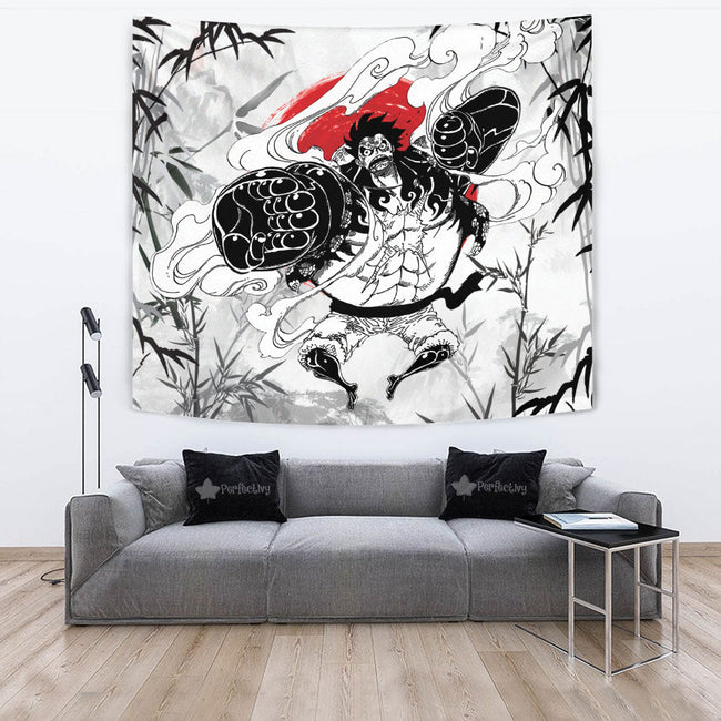 Luffy Snake Man Tapestry Custom One Piece Anime Room Decor 2 - PerfectIvy