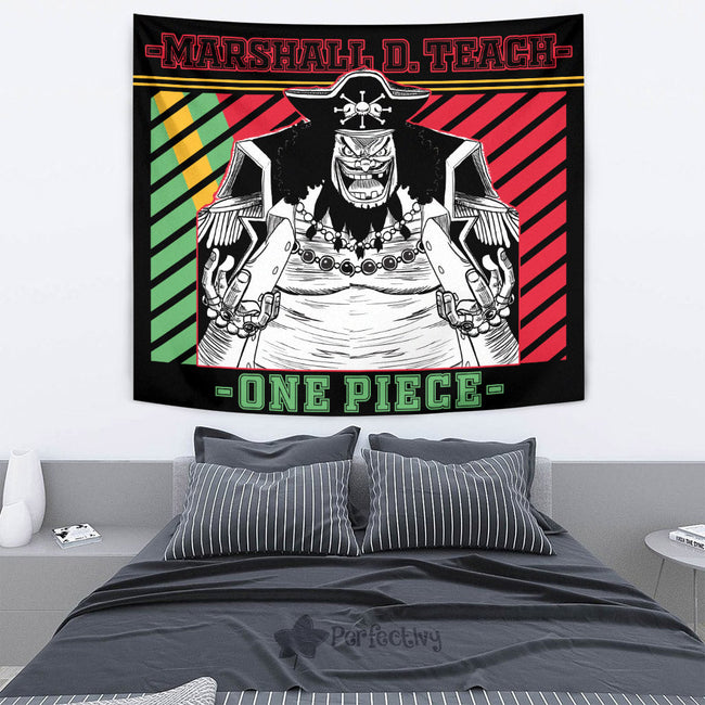 Marshall D. Teach Tapestry Custom One Piece Anime Bedroom Living Room Home Decoration 2 - PerfectIvy