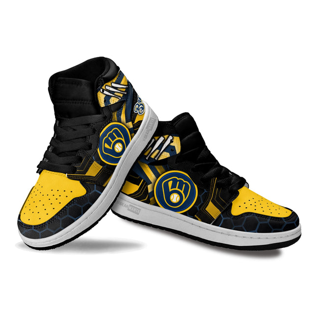 Milwaukee Brewers Kid Sneakers Custom For Kids 3 - PerfectIvy