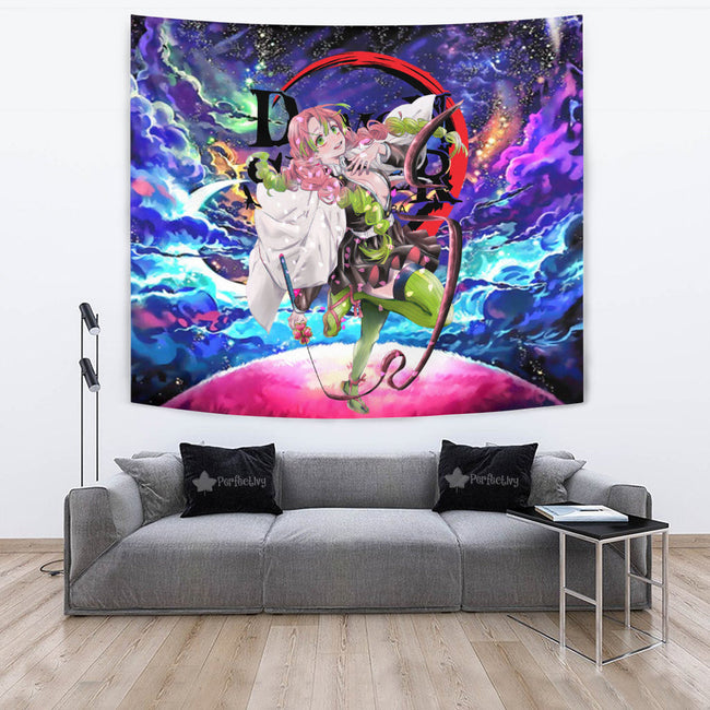Mitsuri Kanroji Tapestry Custom Galaxy Demon Slayer Anime Room Decor 2 - PerfectIvy