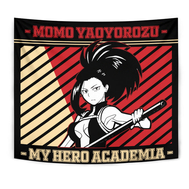 Momo Yaoyorozu Tapestry Custom My Hero Academia Anime Home Wall Decor For Bedroom Living Room 1 - PerfectIvy