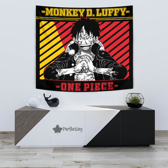 Monkey D. Luffy Tapestry Custom Manga Style One Piece Anime Room Decor 3 - PerfectIvy