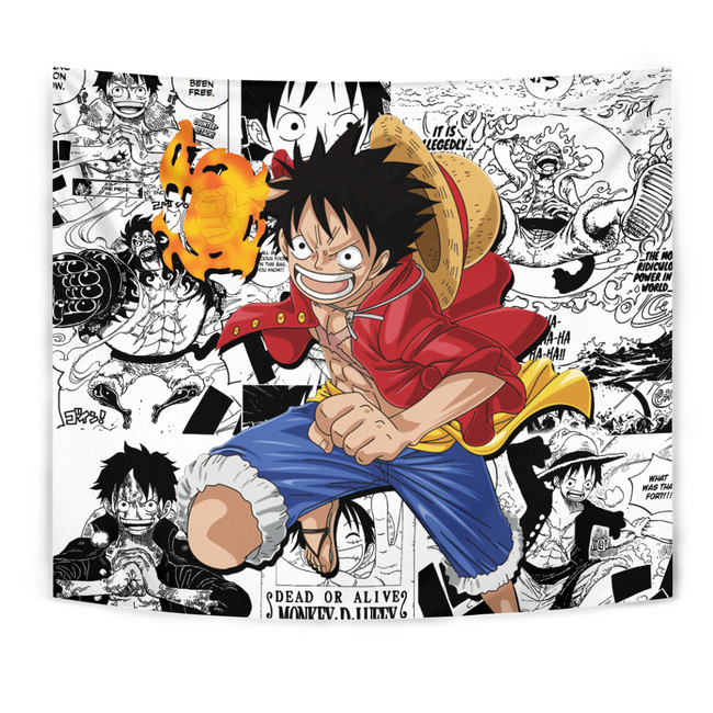 Monkey D. Luffy Tapestry Custom One Piece Anime Manga Room Wall Decor 1 - PerfectIvy