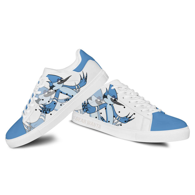 Mordecai Skate Shoes Custom Regular Show Cartoon Sneakers 2 - PerfectIvy