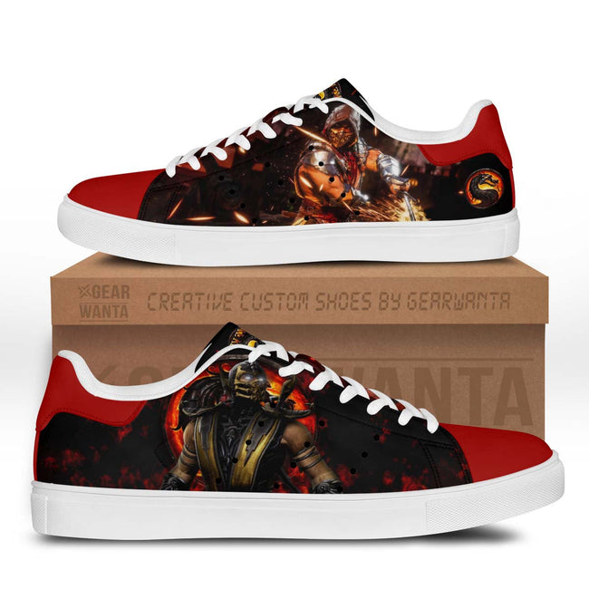 Mortal Kombat Scorpion Custom Skate Shoes For Fans 1 - PerfectIvy