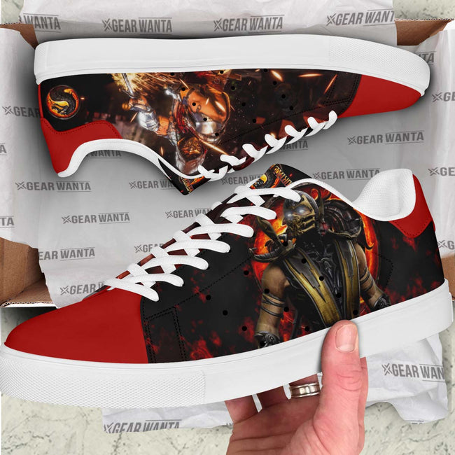 Mortal Kombat Scorpion Custom Skate Shoes For Fans 3 - PerfectIvy