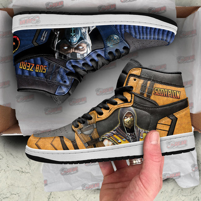 Mortal Kombat Sneakers Scorpion vs Sub-zero JD Sneakers Shoes Custom For Fans 2 - PerfectIvy