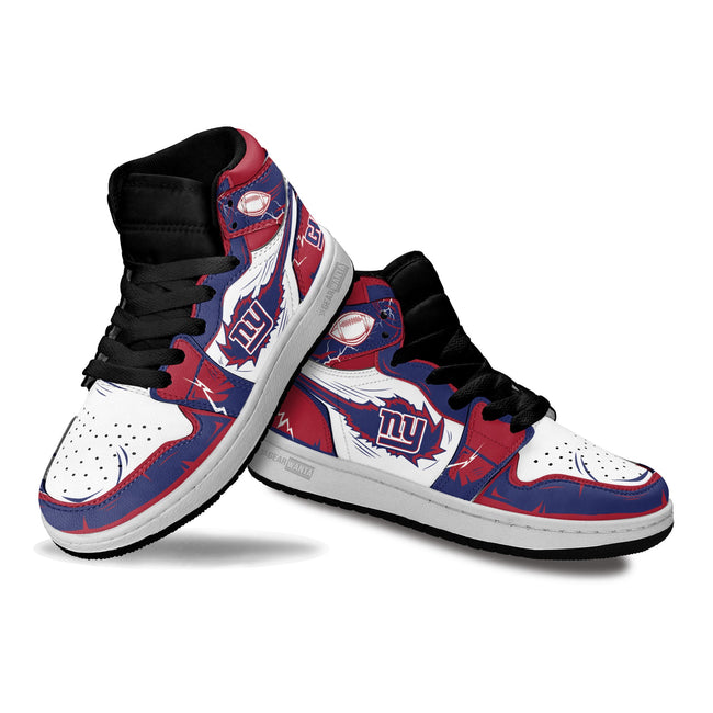 NY Giants Kid Sneakers Custom For Kids 3 - PerfectIvy
