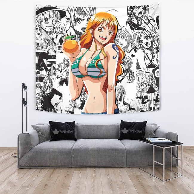 Nami Tapestry Custom One Piece Anime Manga Room Wall Decor 2 - PerfectIvy