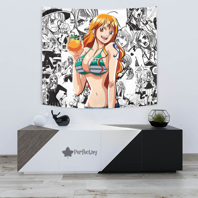 Nami Tapestry Custom One Piece Anime Manga Room Wall Decor 3 - PerfectIvy