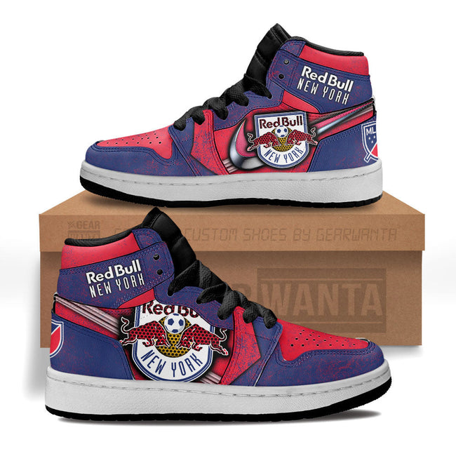 New York Red Bulls Kid JD Sneakers Custom Shoes For Kids 1 - PerfectIvy