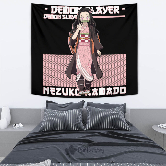 Nezuko Kamado Tapestry Custom Demon Slayer Anime Home Decor 4 - PerfectIvy