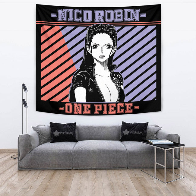 Nico Robin Tapestry Custom One Piece Anime Room Wall Decor 4 - PerfectIvy