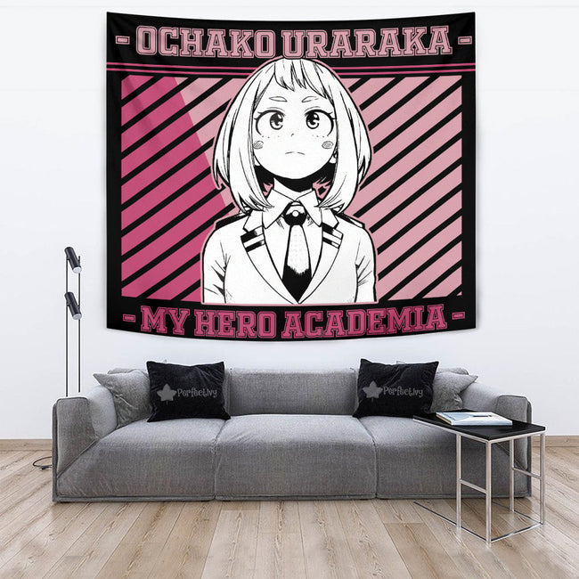 Ochako Uraraka Tapestry Custom My Hero Academia Anime Home Wall Decor For Bedroom Living Room 4 - PerfectIvy