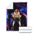 Portgas D. Ace Blanket Fleece Galaxy One Piece Anime Bedding Room 4 - PerfectIvy