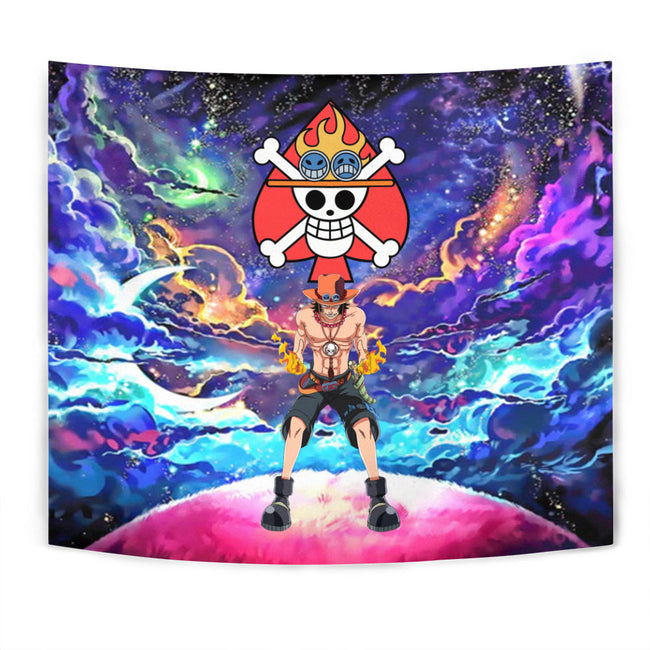 Portgas D. Ace Tapestry Custom Galaxy One Piece Anime Room Decor 1 - PerfectIvy