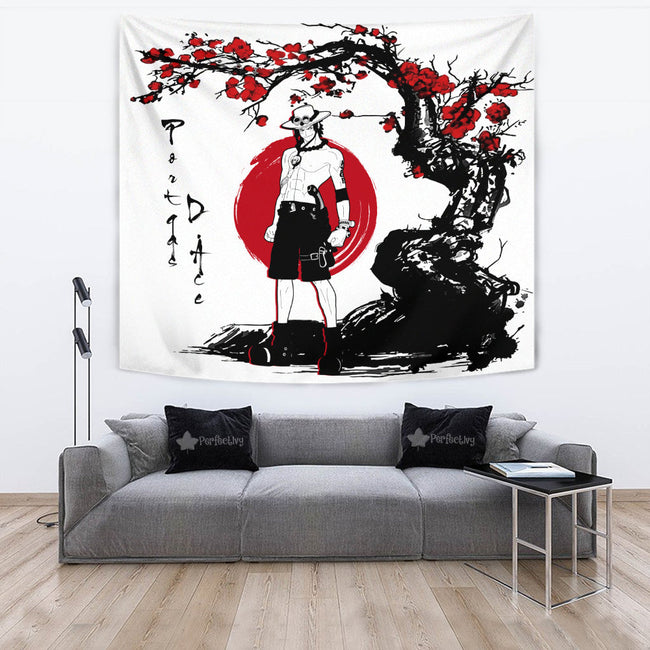 Portgas D. Ace Tapestry Custom One Piece Anime Bedroom Living Room Home Decoration 4 - PerfectIvy