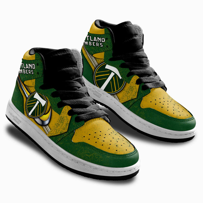 Portland Timbers Kid JD Sneakers Custom Shoes For Kids 2 - PerfectIvy