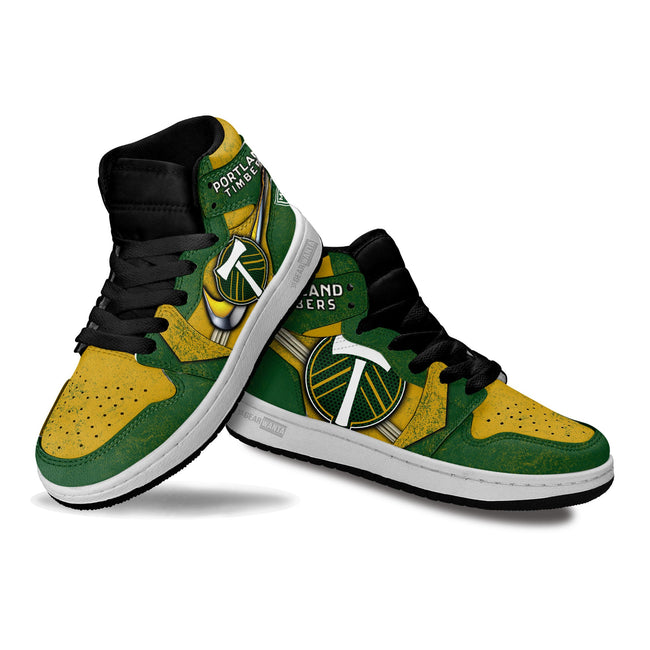 Portland Timbers Kid JD Sneakers Custom Shoes For Kids 3 - PerfectIvy