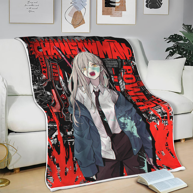 Power Blanket Custom Chainsaw Man Anime Bedding 3 - PerfectIvy