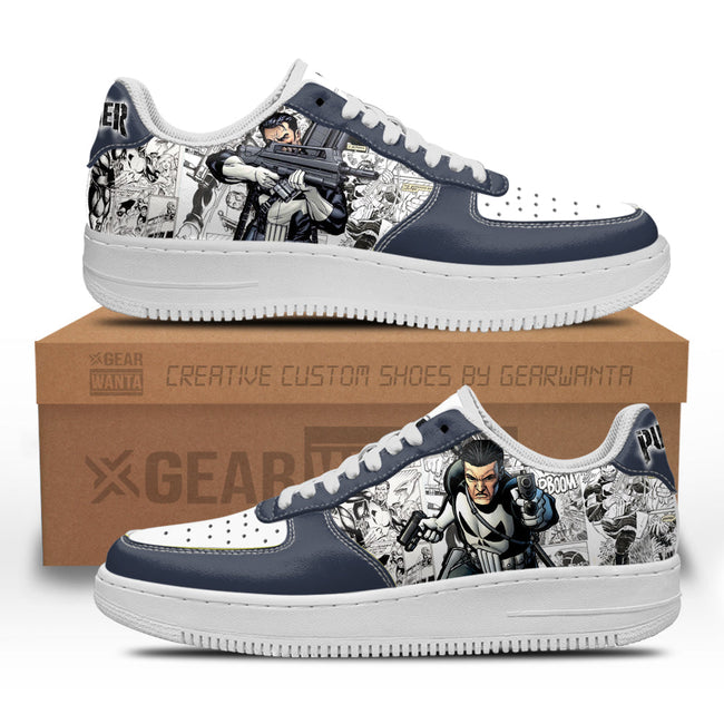 Punisher Sneakers Custom Superhero Comic Shoes 2 - PerfectIvy