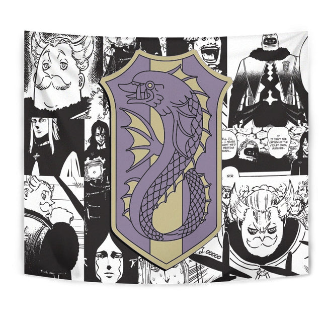 Purple Orca Tapestry Custom Black Clover Anime Manga Room Wall Decor 1 - PerfectIvy