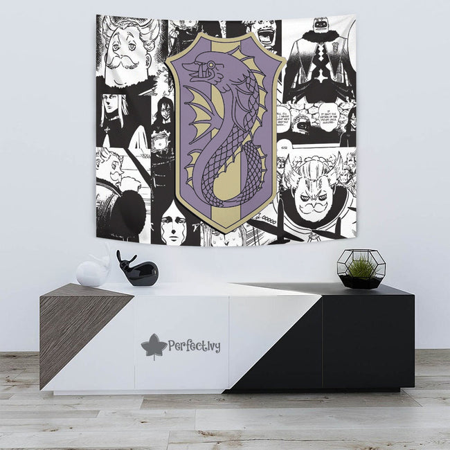 Purple Orca Tapestry Custom Black Clover Anime Manga Room Wall Decor 3 - PerfectIvy
