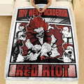 Red Riot Eijiro Kirishima Blanket Fleece Custom My Hero Academia Anime Bedding 3 - PerfectIvy