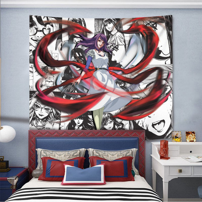Rize Kamishiro Tapestry Custom Tokyo Ghoul Manga Anime Room Decor 3 - PerfectIvy